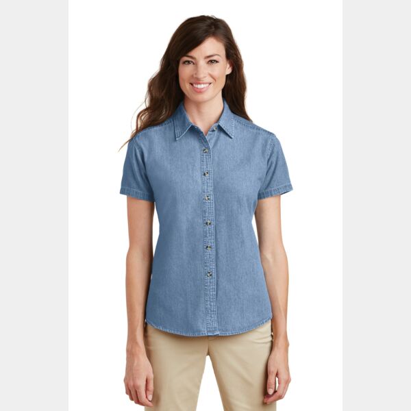 Women's Short Sleeve Value Denim Shirt Thumbnail