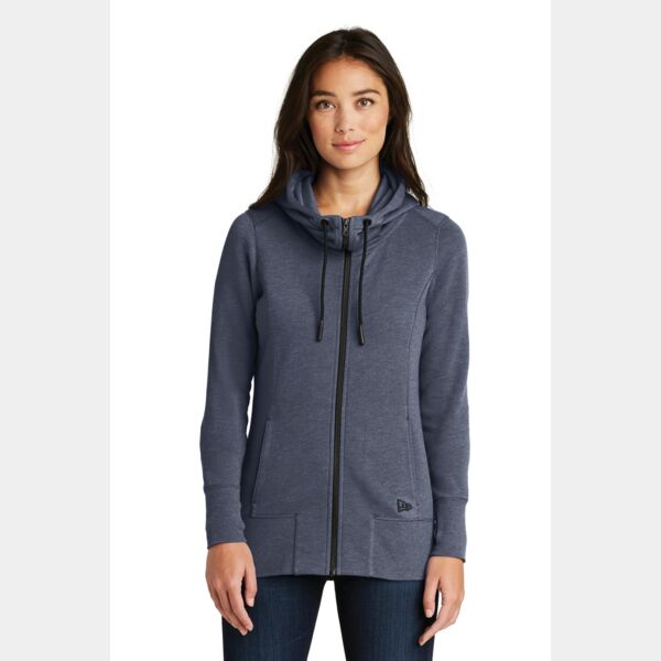 Women's Tri Blend Fleece Full Zip Hoodie Thumbnail