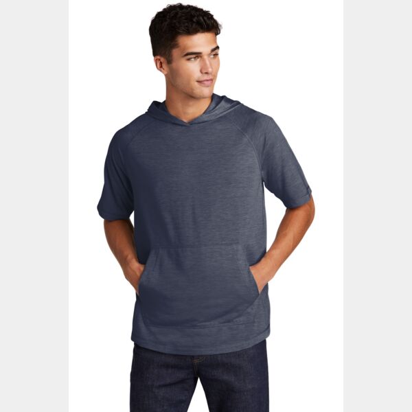 PosiCharge ® Tri Blend Wicking Short Sleeve Hoodie Thumbnail