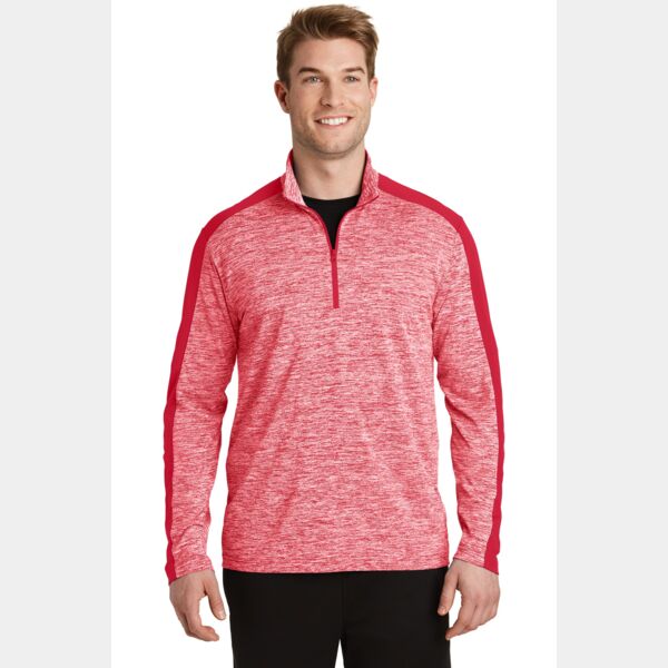 PosiCharge ® Electric Heather Colorblock 1/4 Zip Pullover - BGC Thumbnail