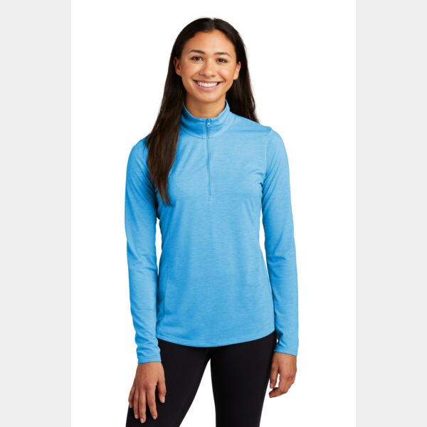 ® Ladies PosiCharge ® Tri Blend Wicking 1/4 Zip Pullover Thumbnail