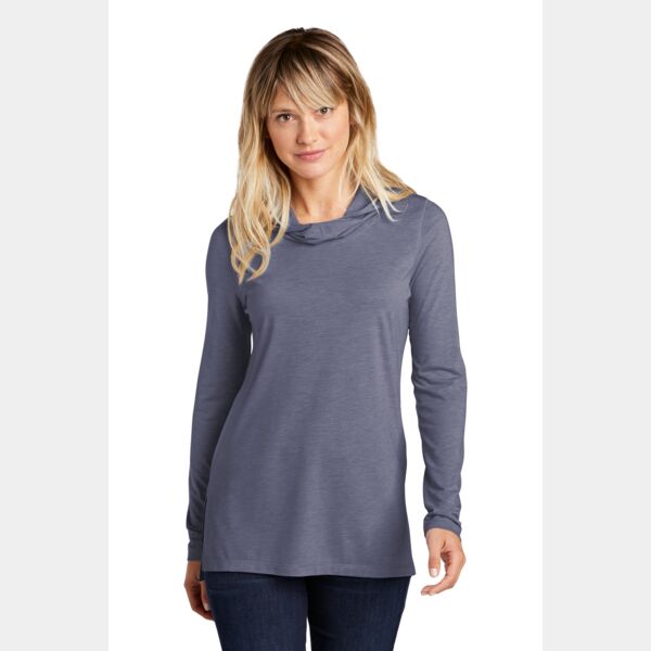 ® Ladies PosiCharge ® Tri Blend Wicking Long Sleeve Hoodie Thumbnail